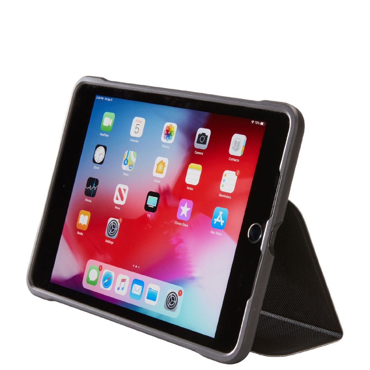 Black Case Logic SnapView Case for iPad mini - front standing
