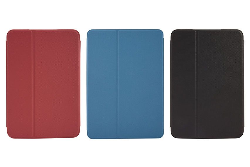 An image of the different Case Logic tablet case colors with a white background.
